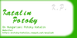 katalin potoky business card